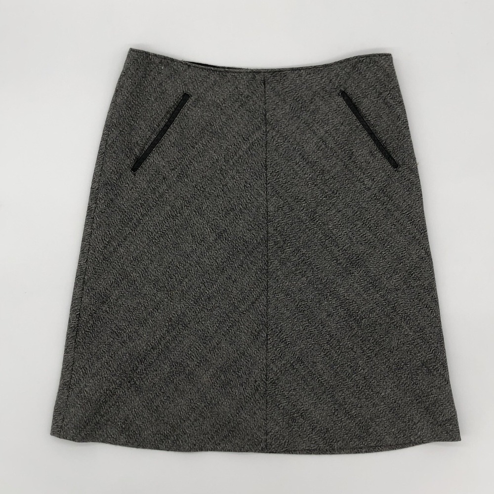 Banana Republic Skirt 100% Wool A Line Women's‎ Skirt Size 4 Gray
